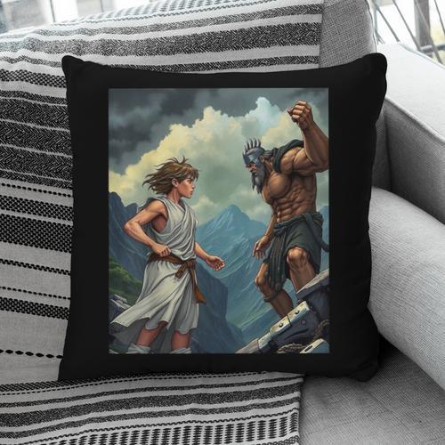 David And Goliath Bible Book Of Samuel King David Comic Pillowcase - Bookorys DE