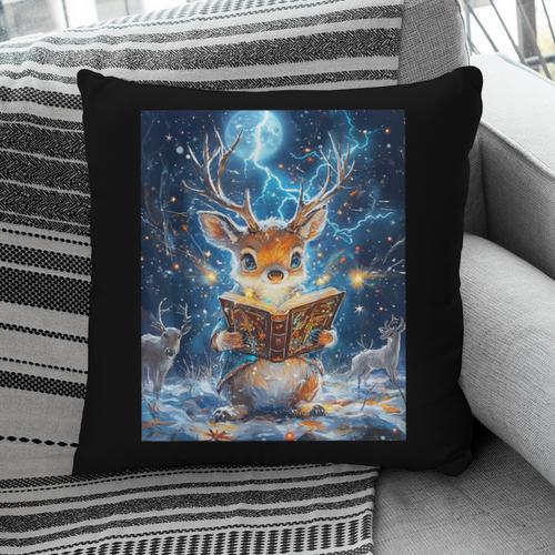 Deer Reads Book Women Girls Reindeer Pillowcase - Bookorys DE