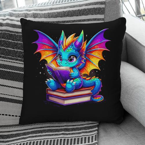 Dragon Reading a Book Bookworm Book Pillowcase - Bookorys DE