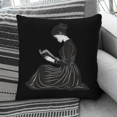 Emily Dickinson Reading A Book Pillowcase - Bookorys