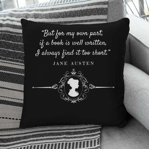 -Expectations Literary Book Club-J Jane Austen Poet Writer Mr Darcy Romantic Quote Pillowcase - Bookorys DE