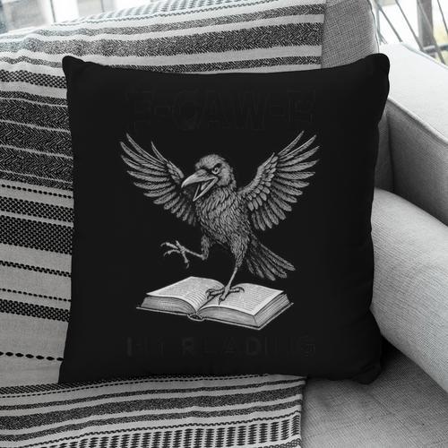 F-Caw-F Crow Book Lovers Vintage Bookish Bird Pillowcase - Bookorys DE