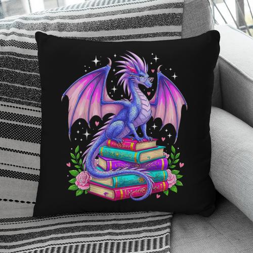 Fantasy Dragon Reading Books Bookworm Pillowcase - Bookorys DE
