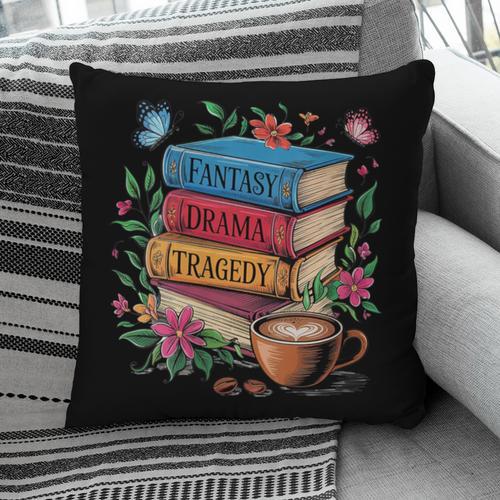 Fantasy Drama Tragedy Books Subtle Reader Librarian Flower Pillowcase - Bookorys CA