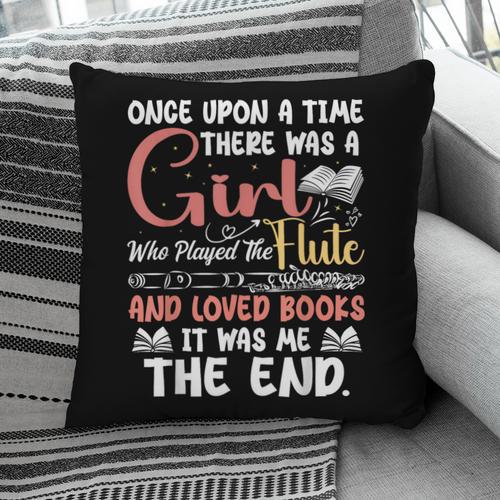 Flute Player Book Lover Flutist Marching Band Musician Flute Pillowcase - Bookorys AU