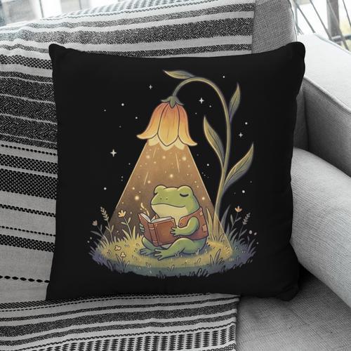 Frog Reading Book Shirt Cottagecore Frog Books Women Girls Pillowcase - Bookorys CA