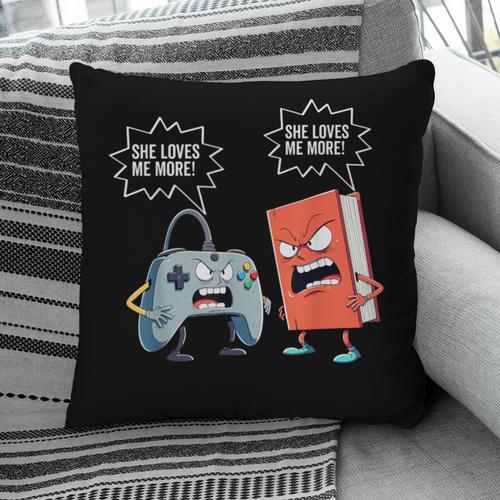 Gamer Book Lover Girl Women Bookworm Video Gaming Daughter Pillowcase - Bookorys DE
