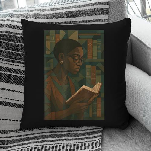 Geometric History Educated Women Teacher Book Melanin Pillowcase - Bookorys CA