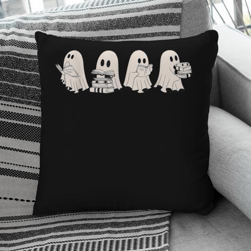 Ghost Book Reading Halloween Books Lover Teacher Kids Pillowcase - Bookorys CA