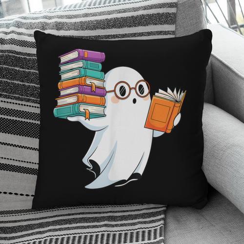 Ghost Reading Books Halloween Library Pillowcase - Bookorys