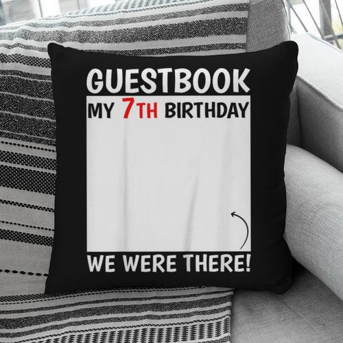 Guestbook 7th Birthday 7 Year Old Born 2018 Bday Pillowcase - Bookorys UK
