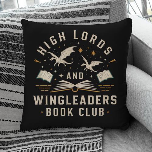 High Lords & Wingleaders Fantasy Reader Book Club Dragons Pillowcase - Bookorys