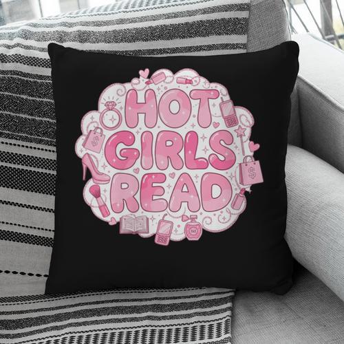 Hot Girls Read Pink Aesthetic Book Lover Reading Pillowcase - Bookorys