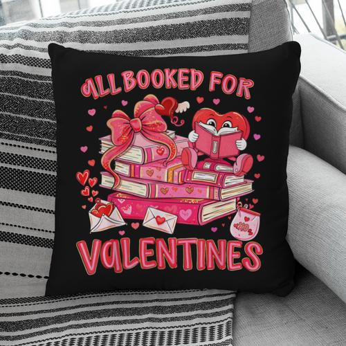 HUGvyn All Booked For Valentines Teacher Book Reading Heart Pillowcase - Bookorys AU