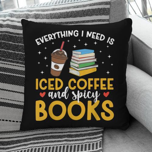 Iced Coffee And Spicy Books Iced Coffee Lover Cold Brew Pillowcase - Bookorys DE