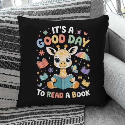 It's a Good Day To Read a Book Cute Giraffe Pillowcase - Bookorys CA