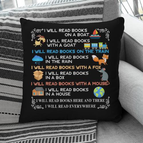 IWill Read Books On A Boat & Everywhere Reading Kids Pillowcase - Bookorys
