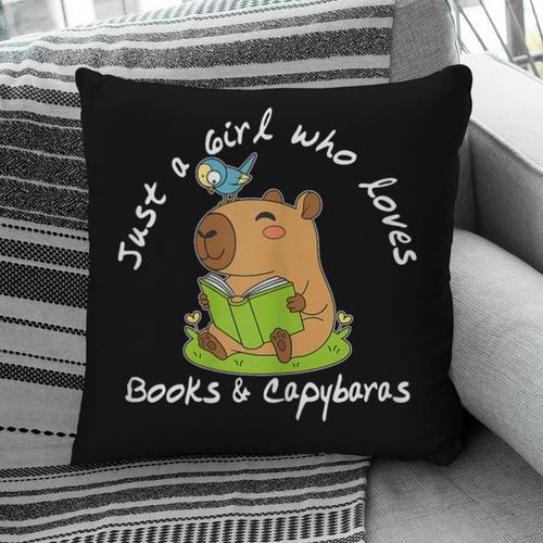 Just a Girl Who Loves Books And Capybaras Pillowcase - Bookorys DE