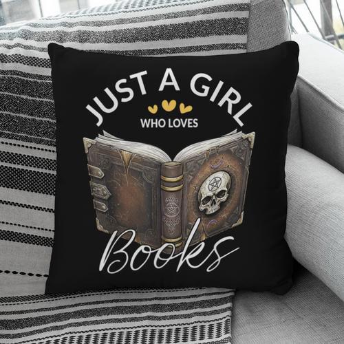 Just A Girl Who Loves Books Witchcraft Spell Book Halloween Pillowcase - Bookorys DE