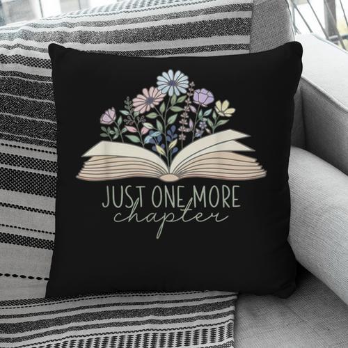 Just One More Chapter Floral Book Wildflower Aesthetic Art Pillowcase - Bookorys DE