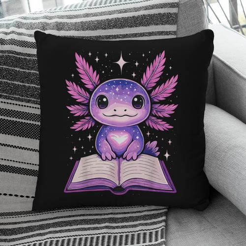 Kawaii Axolotl Cute Axolotls Reading Book Pillowcase - Bookorys