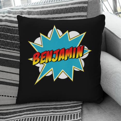 Kids Boys Benjamin Name Personalized Superhero Comic Book Pillowcase - Bookorys DE