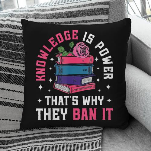 Knowledge Is Power Book Club Librarian Read Banned Books Pillowcase - Bookorys UK