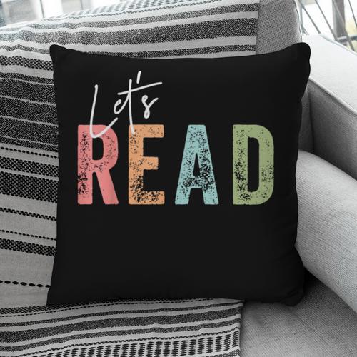 Let's Read Book Nerd Reading Book Lover Librarian Teacher Pillowcase - Bookorys UK