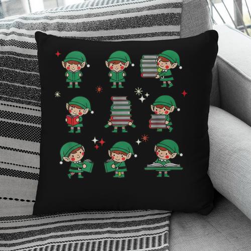 Librarian Book Lover Christmas Elf Reading Joy Pillowcase - Bookorys DE