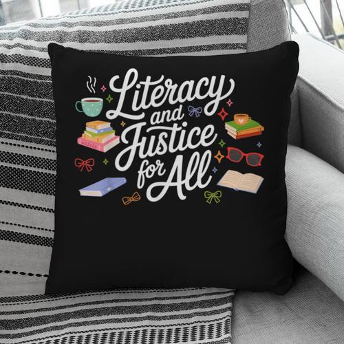 Literacy And Justice For All Protect Libraries Banned Books Pillowcase - Bookorys