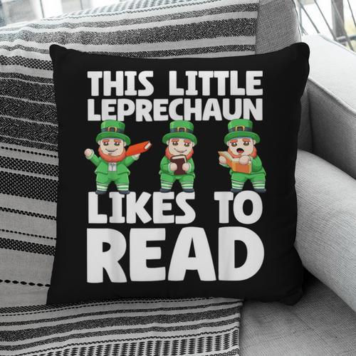 This Little Leprechaun Likes To Read St Patrick's Day Book Pillowcase - Bookorys AU