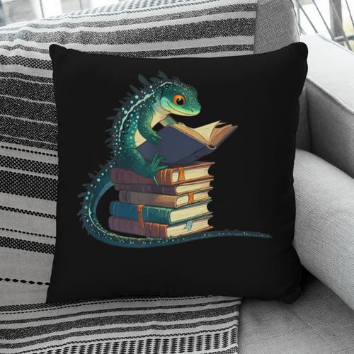 Lizard Reading Book Librarian Bookworm Reader Read Pillowcase - Bookorys AU