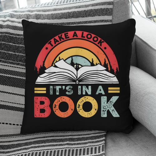 Take A Look It's In A Book Reading Book Vintage Rainbow Pillowcase - Bookorys