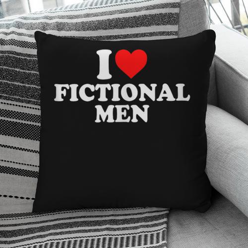 I Love Heart Fictional Men Simple Cute Books Reading Pillowcase - Bookorys