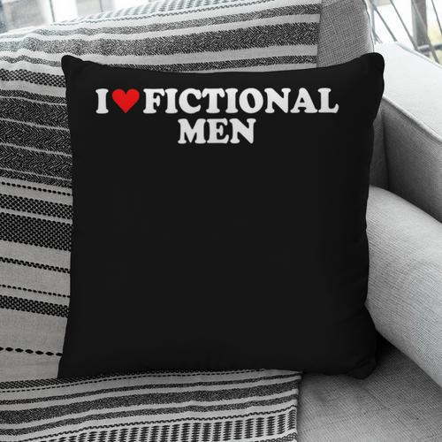 I Love Heart Fictional Men Simple Cute Reading Books Pillowcase - Bookorys