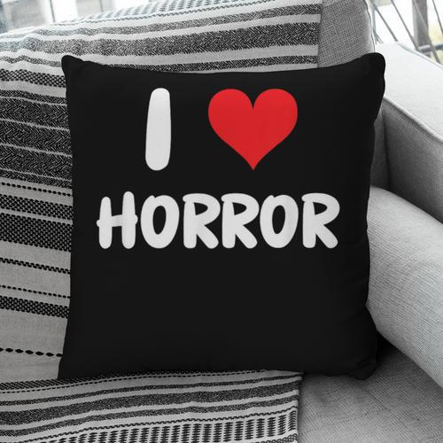 I Love Horror Heart Movies TV Show Books Writing Read Pillowcase - Bookorys CA