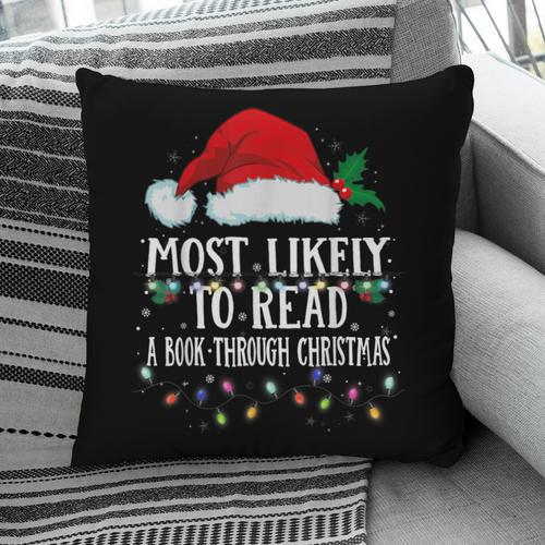 Matching Christmas PJS Most Likely To Read A Book Pillowcase - Bookorys