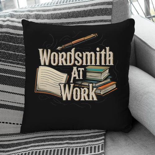 Wordsmith At Work Vintage Writer & Author Pen Book Lover Pillowcase - Bookorys