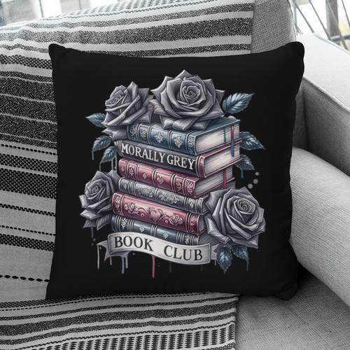 Morally Grey Book Club Floral Book Lover Graphic Pillowcase - Bookorys CA