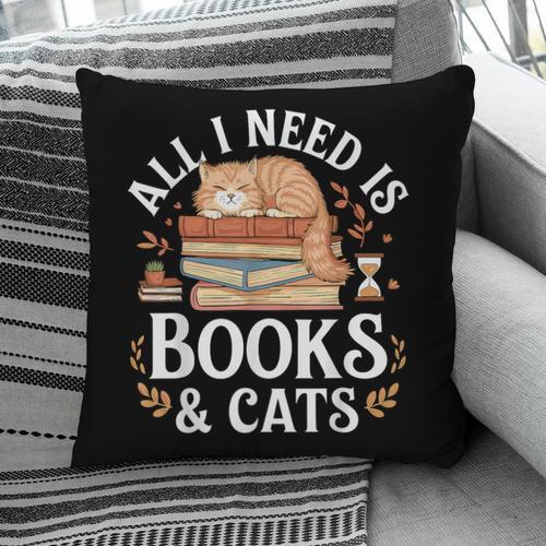 All I Need Is Books And Cats Reading Pillowcase - Bookorys DE