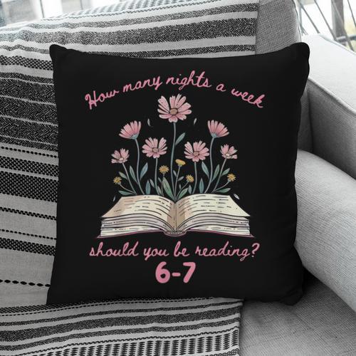 How Many Nights Reading 67 Meme Floral Book Lover Teacher Pillowcase - Bookorys CA