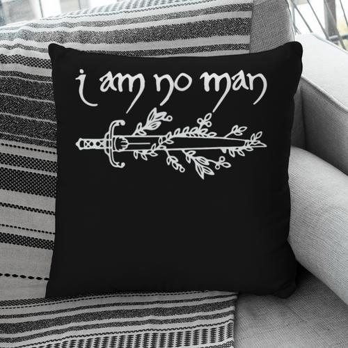 I Am No Man Reading Fandom Literature Book Lover Librarian Pillowcase - Bookorys DE