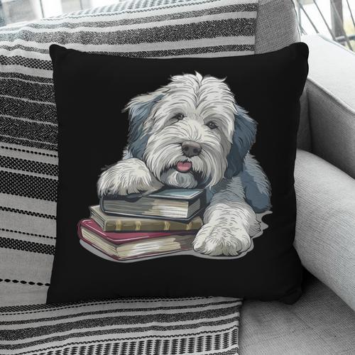 Old English Sheepdog Books Reading Dog Breed Graphic Pillowcase - Bookorys AU