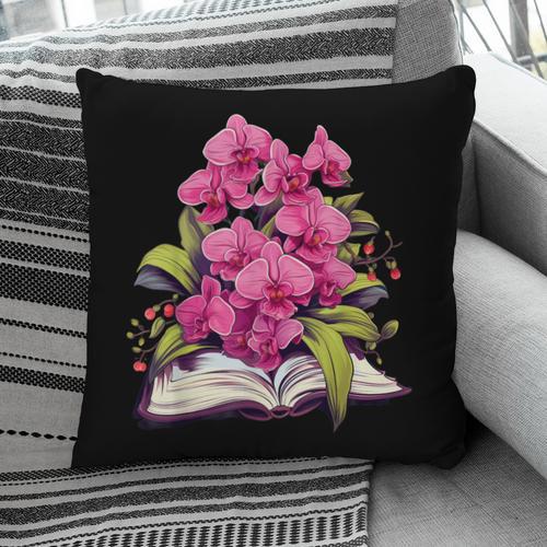 Orchids Flowers Book Floral Pillowcase - Bookorys CA