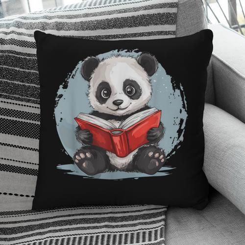 Panda With Book For Reading Enthusiasts Pillowcase - Bookorys DE