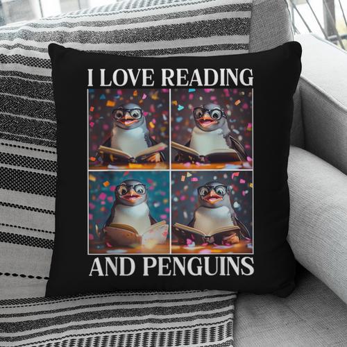 Penguin Love Reading And Penguins Child Book Lover Pillowcase - Bookorys