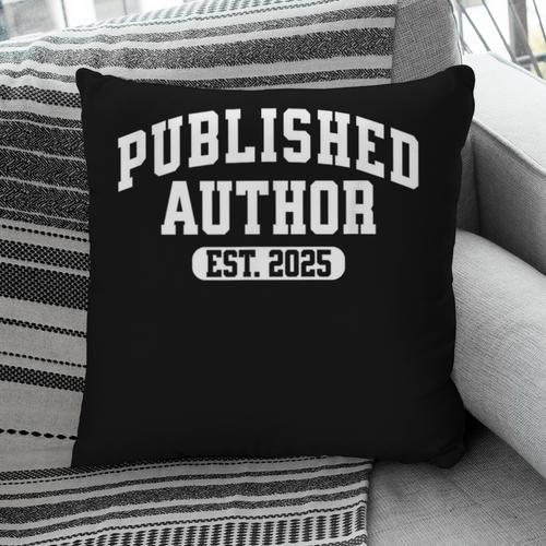 Proud Published Author 2025 Mom Dad Vintage Poet Book Writer Pillowcase - Bookorys
