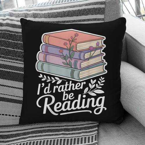 Rather Be Reading Book Lover Stack Pillowcase - Bookorys