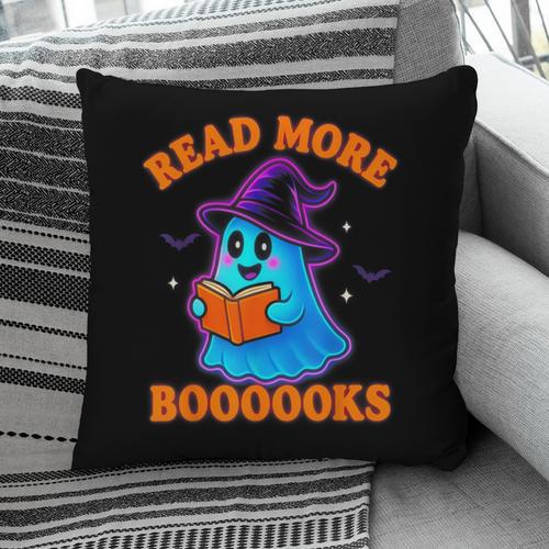 Read More Books Halloween Book Cute Ghost Reading Teaching Pillowcase - Bookorys