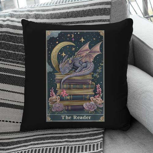 The Reader Tarot Card Book Dragon Romantasy Fantasy Bookish Pillowcase - Bookorys CA